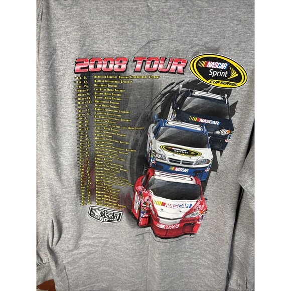 Vintage Y2k NASCAR SPRINT 2008 Tour Long Sleeve Racing Schedule Adult Sz Large - Picture 7 of 7